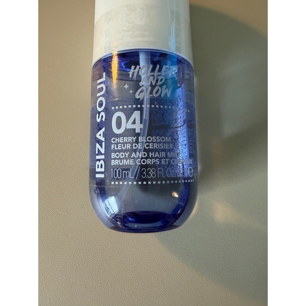Holler and Glow Ibiza Soul 04 Cherry Blossom Body and Hair Mist 100mL Spray - Picture 2 of 4